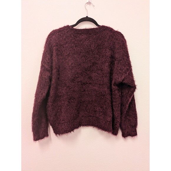 Dreamers Burgundy Purple Soft Eyelash Sweater sz 1XL Cozy Winter Gilmore Girls - Picture 5 of 8